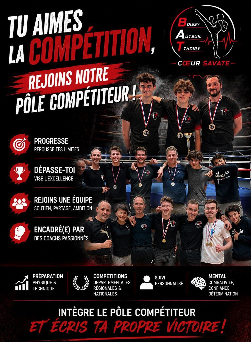 Le pôle compétition et ses médailles